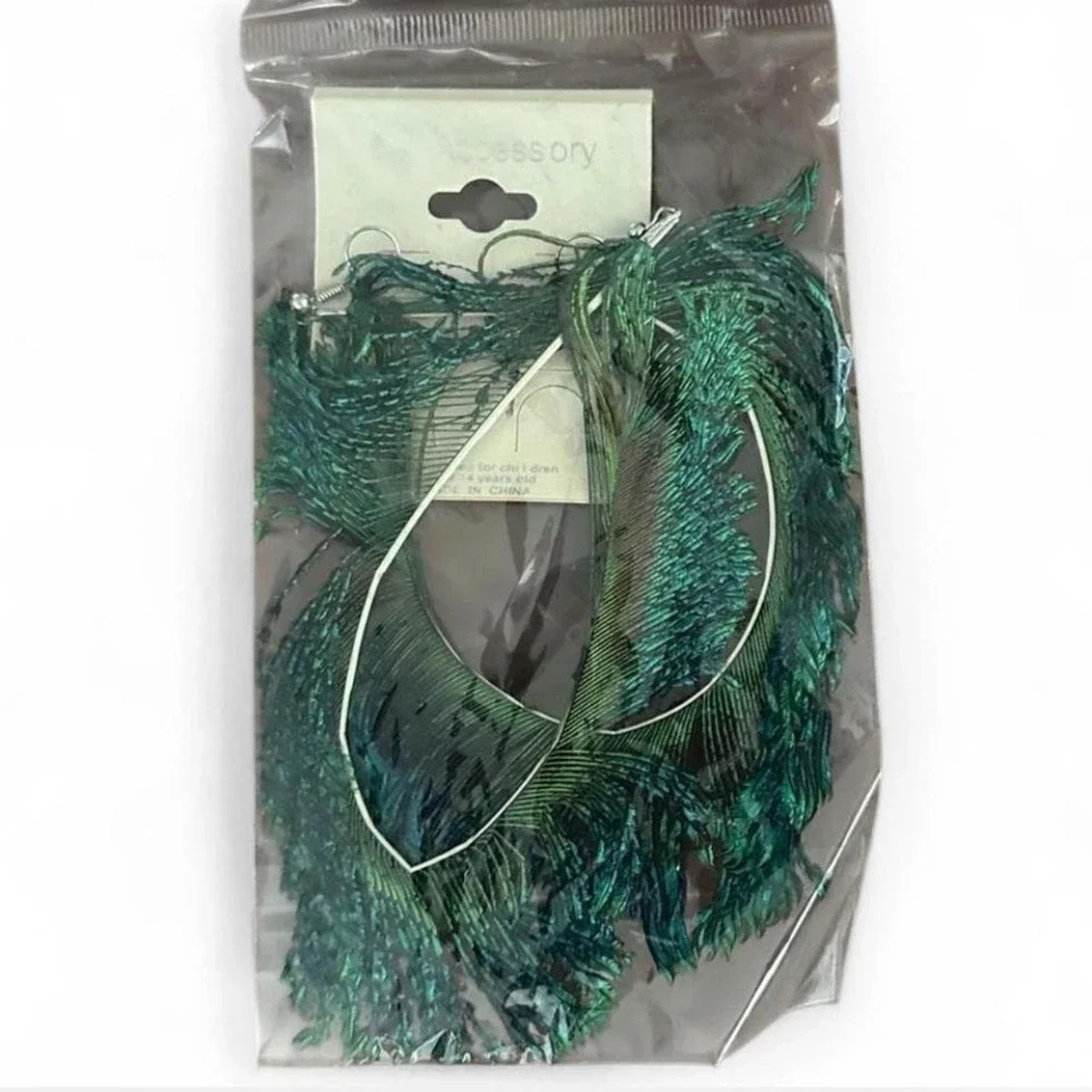 Peacock Feather Earrings‎